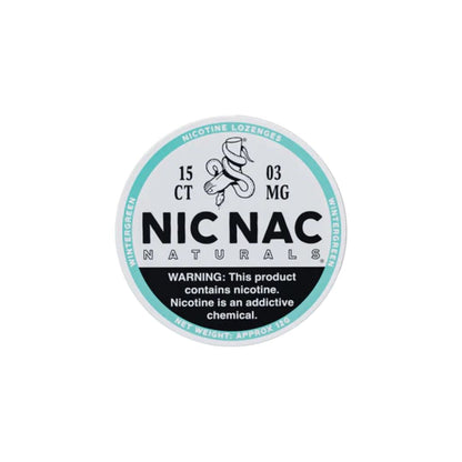 3mg Nic Nac Naturals Nicotine - 15 Lozenge Tablets