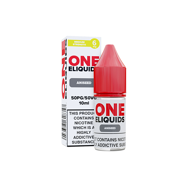 6mg One E-Liquids Flavoured Nicotine E-Liquid 10ml (50VG/50PG)