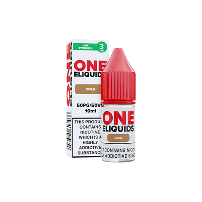 3mg One E-Liquids Flavoured Nicotine E-Liquid 10ml (50VG/50PG)