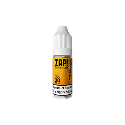 20mg ZAP! Bar Salts Nic Salt 10ml (50VG/50PG)